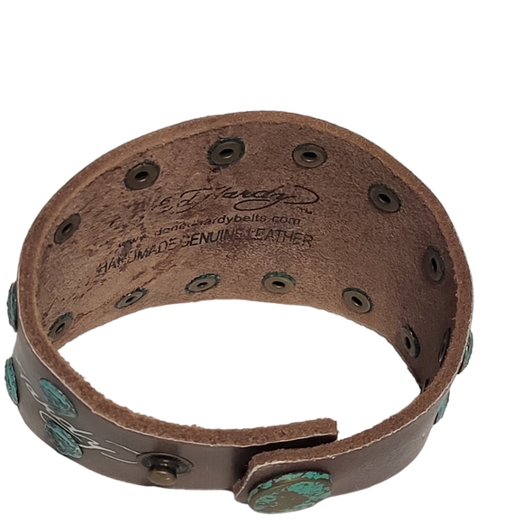 Ed Hard Unisex Genuine Leather Bracelet One Size Fit all. - Picture 7 of 7